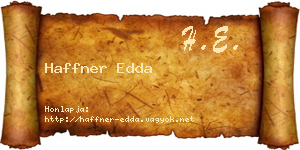 Haffner Edda névjegykártya